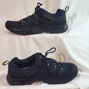 Salomon Athletic Shoes X4 Pro V8 Men's Black with navy Lace Up 159817 size 9
